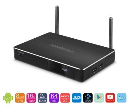 HIMEDIA H8 Plus Octa-Core Chips 64Bit CPU Android 5.1 TV Box, 2GB /16GB 3D BD-ISO 4K UHD Bluetooth 4.0 2.4G/5G...
