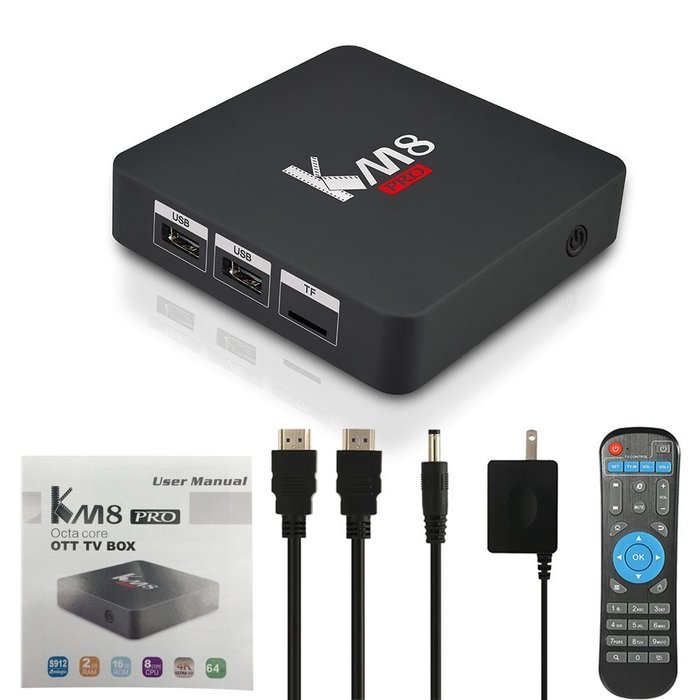 Vipwind KM8 PRO Smart TV Box Android 6.0 Amlogic S912 Octa-core 2GB 16GB KODI 17.0 VP9 H.265 4K Daul WiFi 1000M... N5