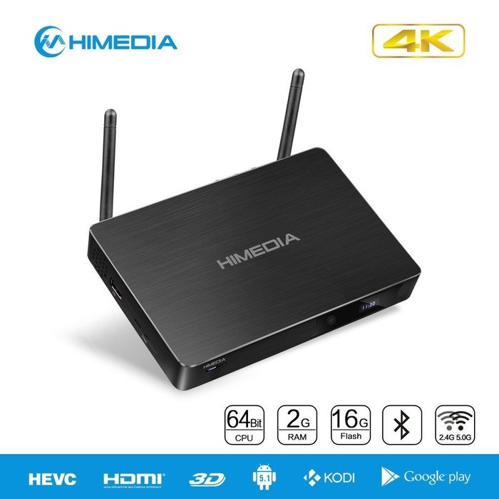 HiMedia H8 Plus 64-bit Octa-Core Android 5.1 Lollipop TV Box 2GB RAM 16GB ROM RK3368 Chipset 4K 3D Network Media...