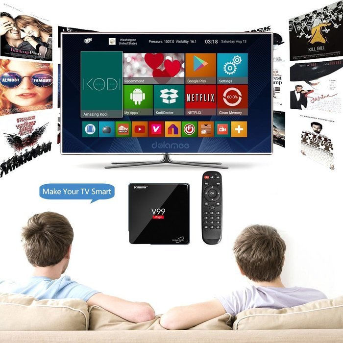 Docooler V99 Magic Smart Android 6.0 TV Box S912 Octa-Core 64bit 2GB / 16GB KODI16.1 XBMC VP9 UHD 4K HDMI Mini... N3