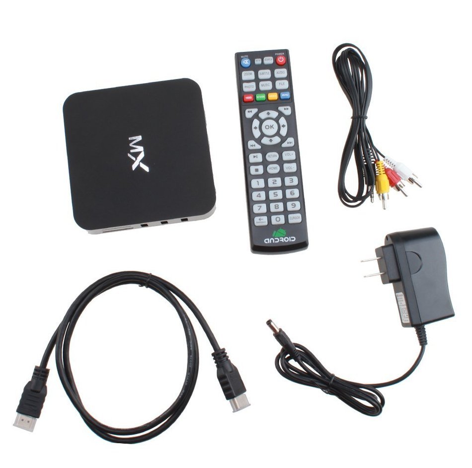 AGPtek&reg; MX Android 4.2 Dual Core Smart Tv Box 8GB Full HD 1080p Free Movies Games Kids Live Sports