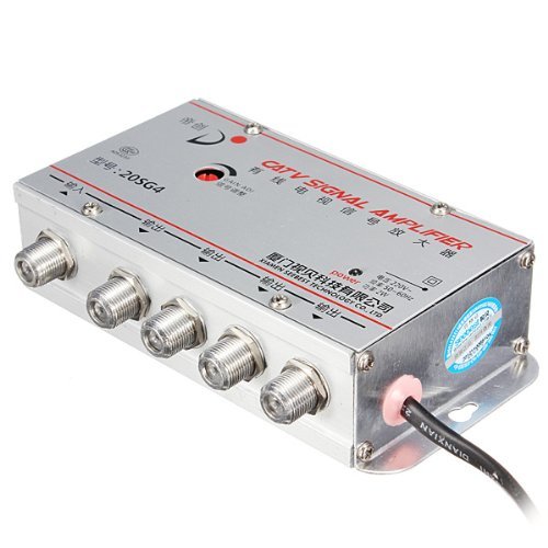 ANDROSET 4 Way CATV Cable TV Signal Amplifier AMP Video Booster Splitter N3