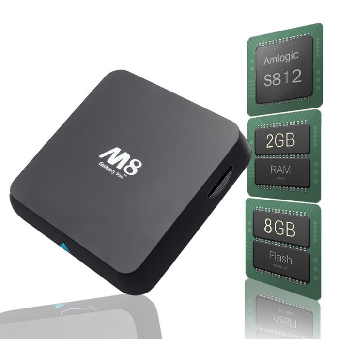 GooBang Doo M8 Quad Core Android TV Box 2GB RAM 8GB ROM N5