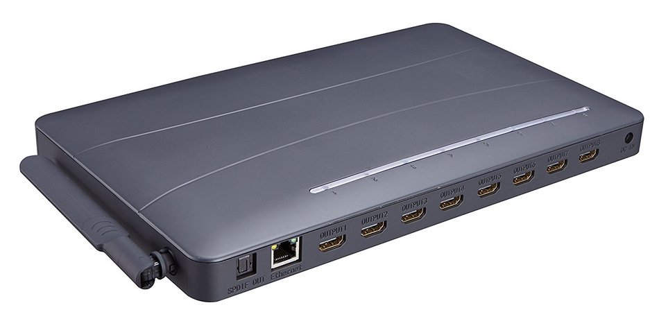 YINGLUN 8 Ways HDMI Streaming Media Player with 500G Hard Disk + Remote Support HDMI GHZ 8-core GPU/ Android 4.4... N2