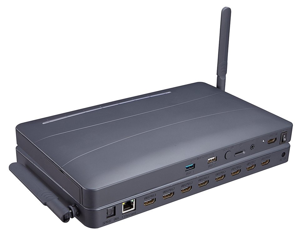 YINGLUN 8 Ways HDMI Streaming Media Player with 500G Hard Disk + Remote Support HDMI GHZ 8-core GPU/ Android 4.4... N3