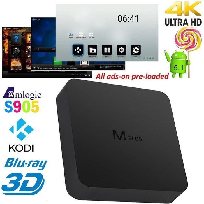 [2016 New Arrivals] J-DEAL&reg; MXQ Plus Amlogic S905 Quad Core Android 5.1.1 Lollipop Set Top Box KODI XBMC 15.2...