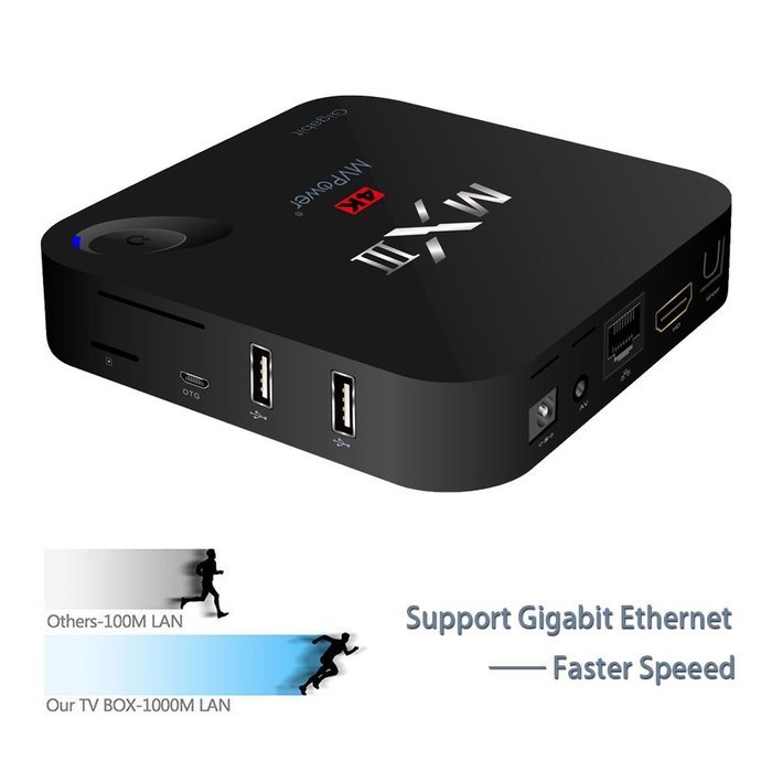 MVPower&reg; Smart TV Box MX3 MXIII Android 4.4 S812 Quad Core support Gigabit Ethernet Streaming Media Player FULLY-LOADED... N2