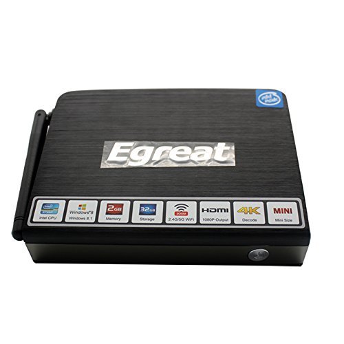 Egreat i6 Wintel Mini PC Windows 8.1 Intel Z3735F TV BOX Smart TV Receiver Media Player 2G RAM 32G ROM 2.4G/5G... N4