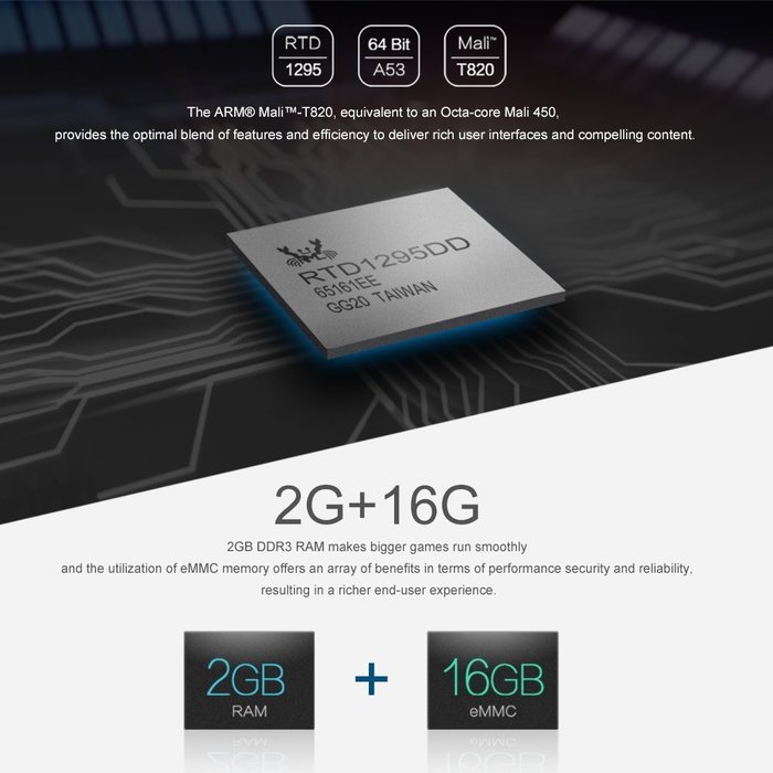 Docooler Zidoo X9S Smart Android 6.0 TV Box (OpenWRT(NAS) Realtek RTD1295 Quad Core 2G / 16G H.265 UHD 4K VP9... N7