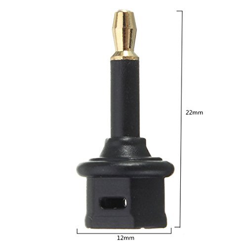 BephaMart TosLink Optical Cable Adapter Connector to 3.5mm Mini Male Jack Plug Adaptor N8