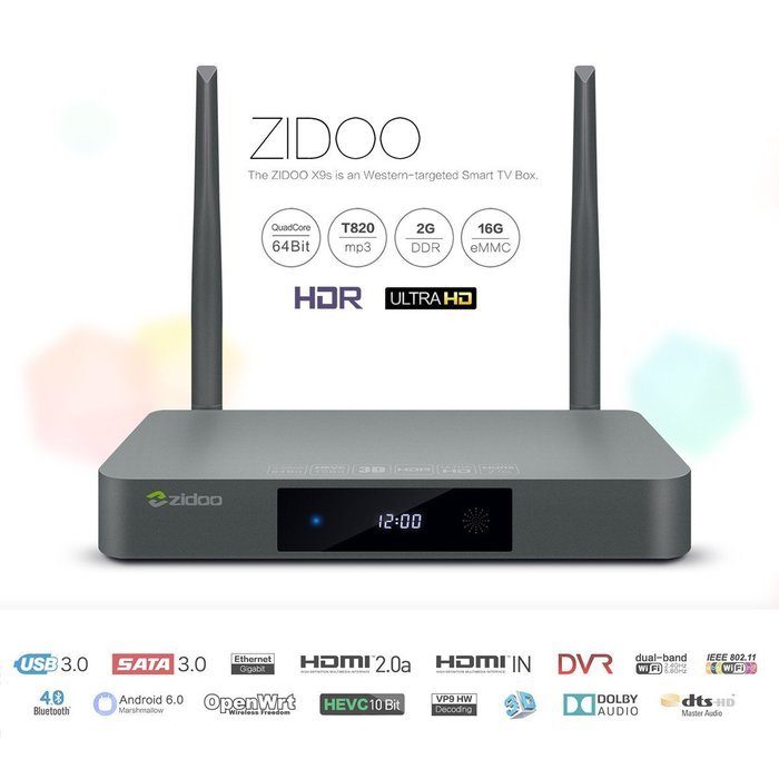Android TV Box, ELEGIANT X9S RTD1295 OpenWRT(NAS) Quad Core 2GB DDR3+16GB EMMC Dual Band WIFI 1000Mbps LAN HDR... N5