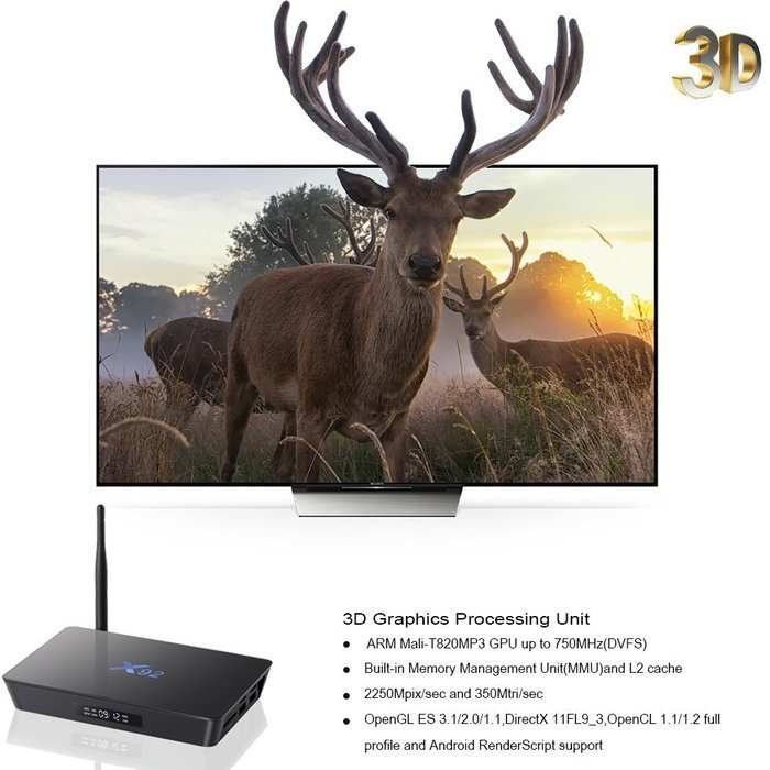 HUBEE X92 TV Box Amlogic S912 Octa Core Android 6.0 2GB/16GB Kodi Media Player 4K UHD Dual Band WiFi and 1000M... N3