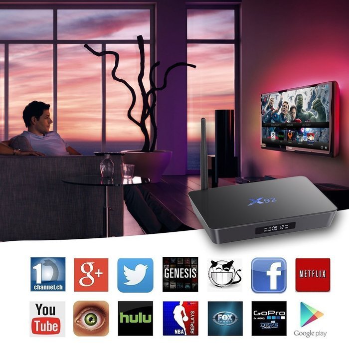 HUBEE X92 TV Box Amlogic S912 Octa Core Android 6.0 2GB/16GB Kodi Media Player 4K UHD Dual Band WiFi and 1000M... N9
