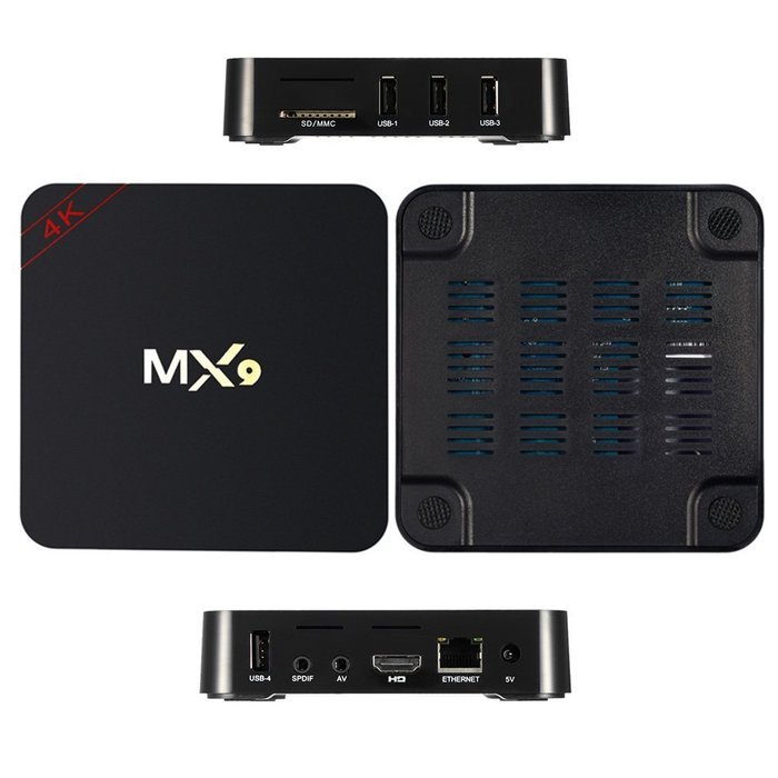 Vipwind MX9 Smart Android TV Box Android 5.1 Rock-chips RK3229 1G/8G Quad-core XBMC 4K 3D WiFi H.265 DLNA Miracast... N4