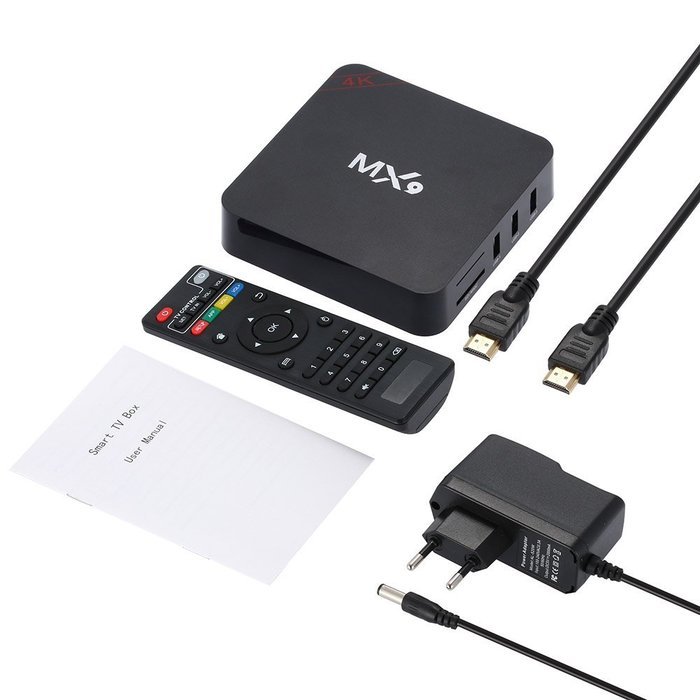 Vipwind MX9 Smart Android TV Box Android 5.1 Rock-chips RK3229 1G/8G Quad-core XBMC 4K 3D WiFi H.265 DLNA Miracast... N6
