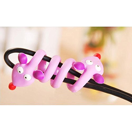 BephaMart 3Pcs Color Random Animal Shaped Rubber Earphone Line Winder N2