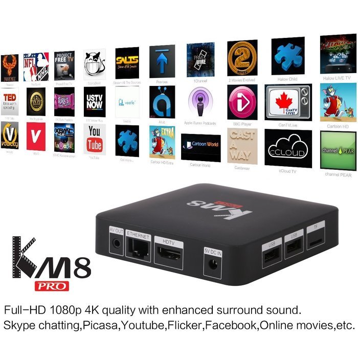 Balight 2017 NEW Series KM8 PRO Amlogic S912 Android 6.0 KODI 17.0 OTT 2G + 8G TV Box, Fully Loaded Wifi 1080P...