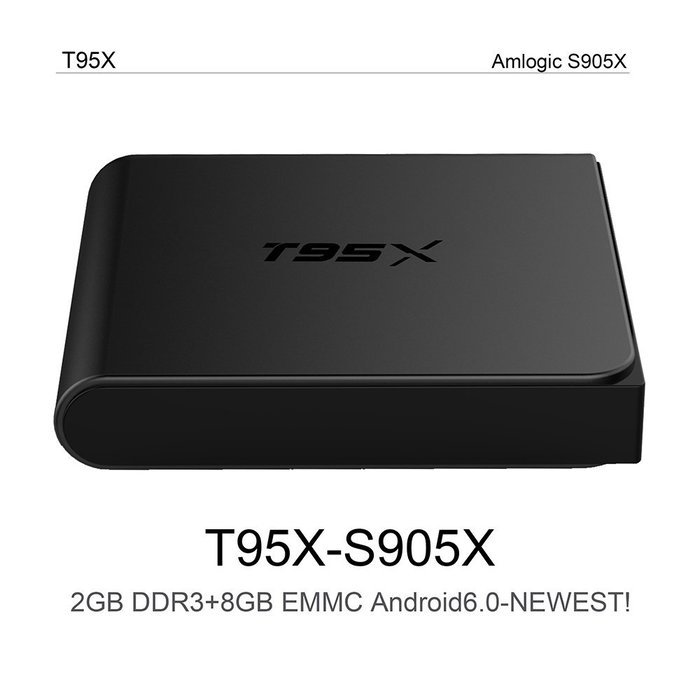 niceEshop(TM) T95X Android 6.0 Smart TV BOX Amlogic Kodi 16.1 Quad Core 64bit 2GB / 8GB Wifi Ethernet LAN Bluethooth... N8