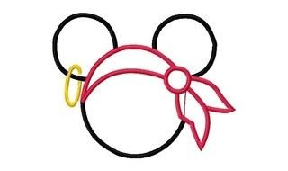 Mickey Mouse silhouette in bandana