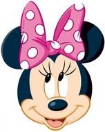 Minnie Mouse head with bow polka dot