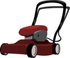 Cartoon lawn mower clipart