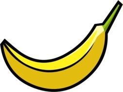 drawn one yellow banana