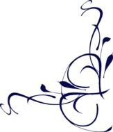 Floral Swirl Clip Art N3