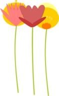 Transparent Flowers darwing