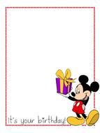 birthday card with mickey mouse