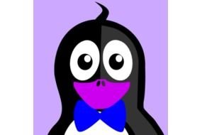 Penguin With Bow Tie Face Clip Art