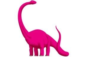Dinosaur With Long Curved Neck Vector Clip Art