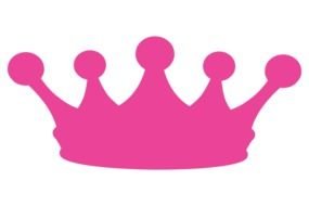 painted pink royal crown