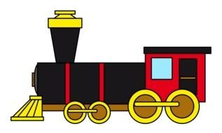 Train as a graphic illustration