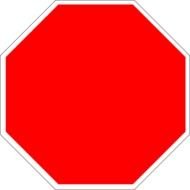 Blank Stop Sign