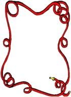 red fire hose frame