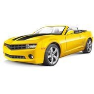 Chevrolet Camaro, luxury Yellow sports car, drawing