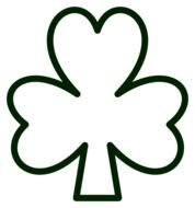 white clover leaf drawn by felt-tip pen