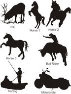 Elk Silhouette Clip Art