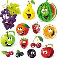 Funny Cartoon Fruits And Vegetables
