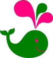 Preppy Whale Clip Art