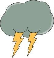 Lightning Cloud Clip Art