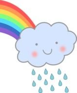 Rainbow Rain Cloud Clip Art