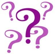 question mark drawing violet