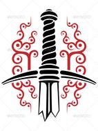 GraphicRiver Broken Sword Tattoo 6367287