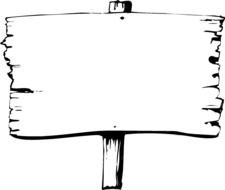 Sign as a picture for clipart