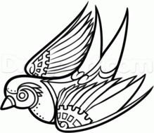 How To Steampunk Bird Drawing
