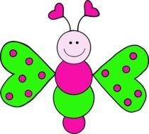 Cute Butterfly as a graphic illustration