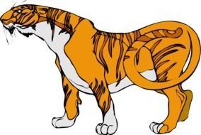 Tiger Cartoon Clip Art drawing