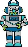 Clip art of blue Robot