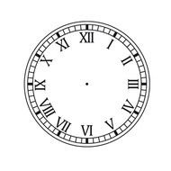 Roman Numeral Clock Face Printable